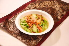 胜瓜肉碎炒鲜虾