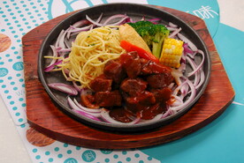铁板牛肉粒
