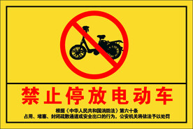 禁止停放电动车标识