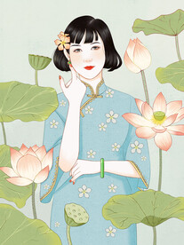 旗袍女子           