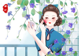 旗袍女子           