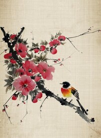 水墨花鸟