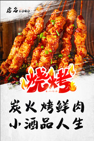 创意烧烤背景图