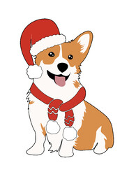 卡通圣诞狗