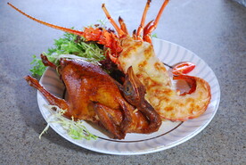 芝士焗龙虾 烧鸡