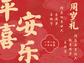周岁宴展板