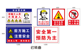 工地安全提示牌