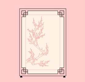 梅花屏风