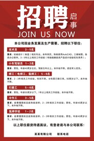 招聘海报简约大气