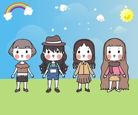 矢量小朋友