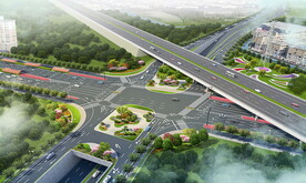 道路园林效果图