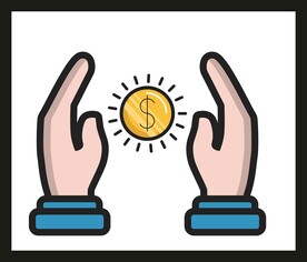 手绘金融货币 