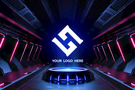 科技感LOGO样机 