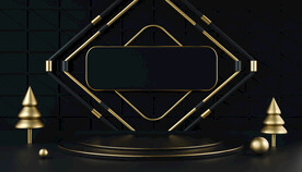 黑金C4D立体背景