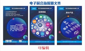 电子海报展会宣传源文件可编辑