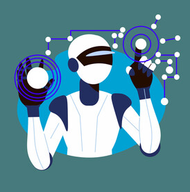 科技 抽象插画 商务  vr 