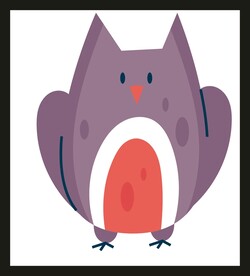 手绘猫头鹰