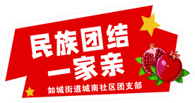 红色异形手举牌