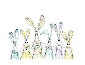 数码印花  小兔子  定位