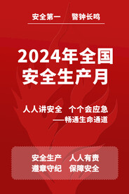 全国安全生产月宣传海报展板