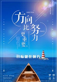 方向比努力更重要企业文化展板