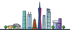 城市轮廓剪影