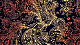 黄色抽象花纹