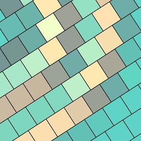 绿色方形几何抽象造型