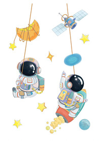 地球月球星星宇航员