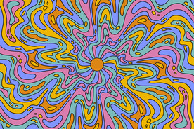 波浪迷幻背景