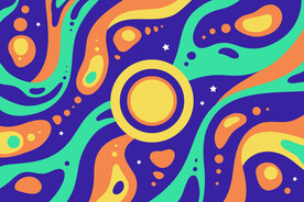 波浪迷幻背景