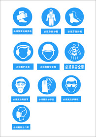 必须佩戴防护用品 