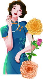  80年代旗袍美女