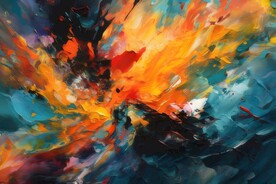 创意多彩抽象油彩绘画背景