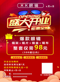 眼镜店开业彩页