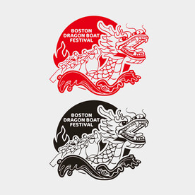 端午节赛龙舟矢量图