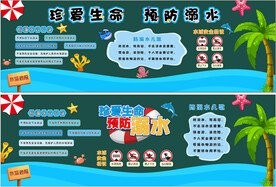 珍爱生命  预防溺水  黑板报