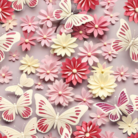 3D蝴蝶纸花