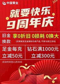 中国黄金 9周年海报