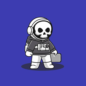 可爱宇航员卡通矢量儿童插画