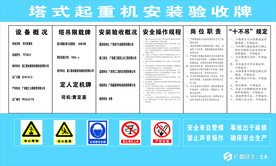 广西建工塔式吊机信息牌