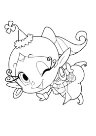 黑白手绘精灵
