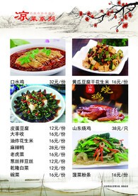 菜单内页菜谱