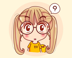 可爱卡通女孩         