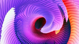 紫色抽象立体造型
