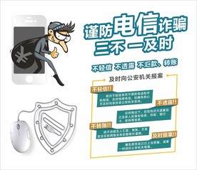 谨防电信诈骗广告