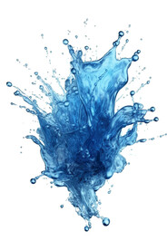 透明底水花流波浪