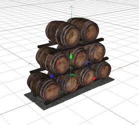 C4D模型 酒桶
