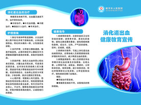消化道出血健康宣讲传单三折页