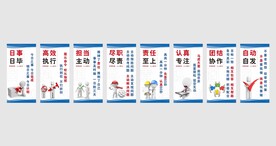 企业工作方针相关标语挂画